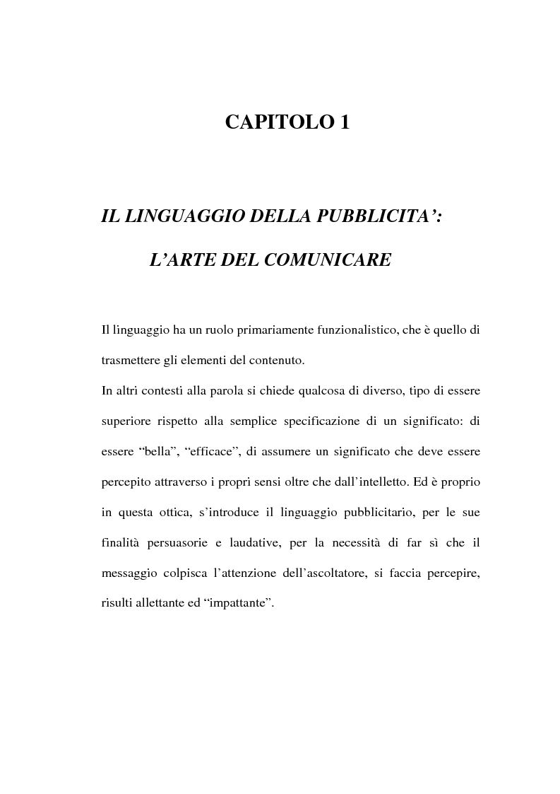 Anteprima della tesi: L'evoluzione del linguaggio pubblicitario della Barilla (dal 1910 al 2001), Pagina 12