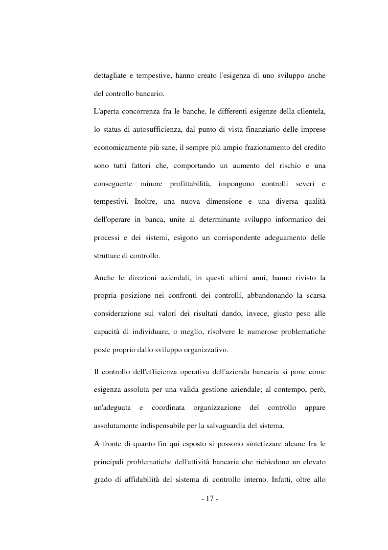 Anteprima della tesi: La funzione del controllo in banca, Pagina 13