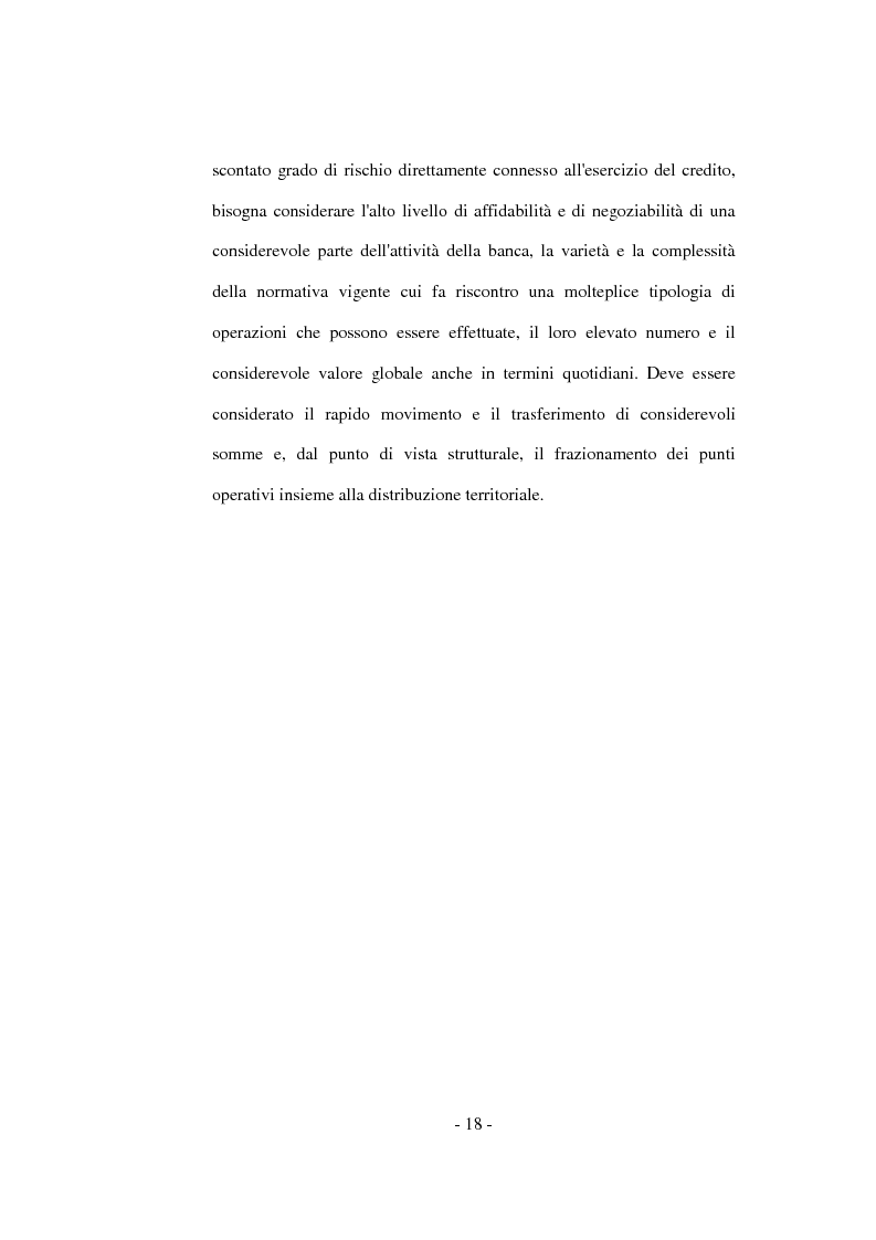 Anteprima della tesi: La funzione del controllo in banca, Pagina 14