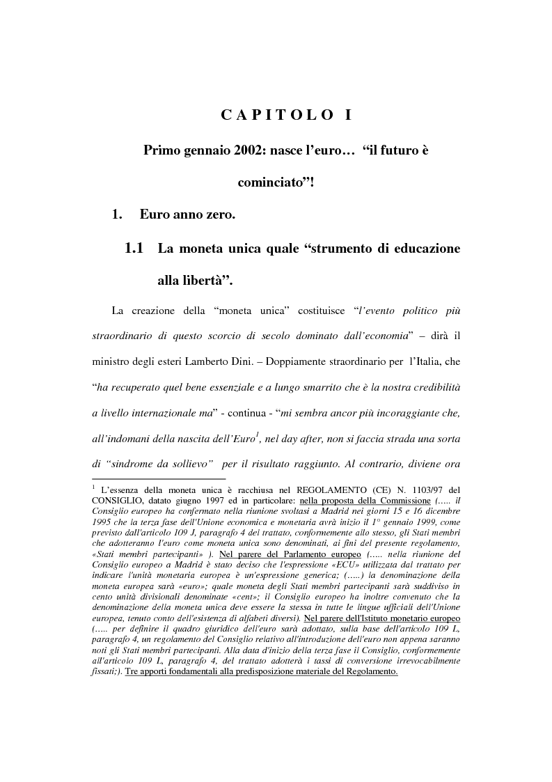 Anteprima della tesi: L'euro e i cittadini: aspettative e timori, Pagina 10