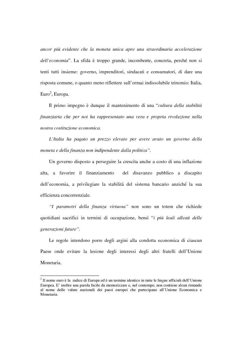 Anteprima della tesi: L'euro e i cittadini: aspettative e timori, Pagina 11