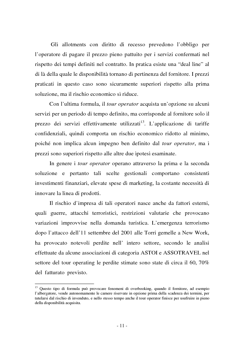 Anteprima della tesi: L'evoluzione della figura del tour operator: processi di concentrazione e specializzazione, Pagina 15