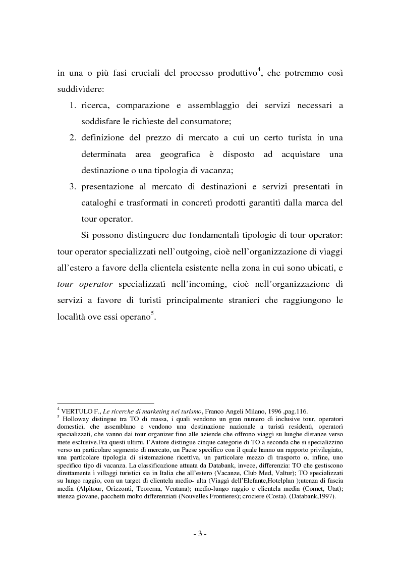 Anteprima della tesi: L'evoluzione della figura del tour operator: processi di concentrazione e specializzazione, Pagina 7