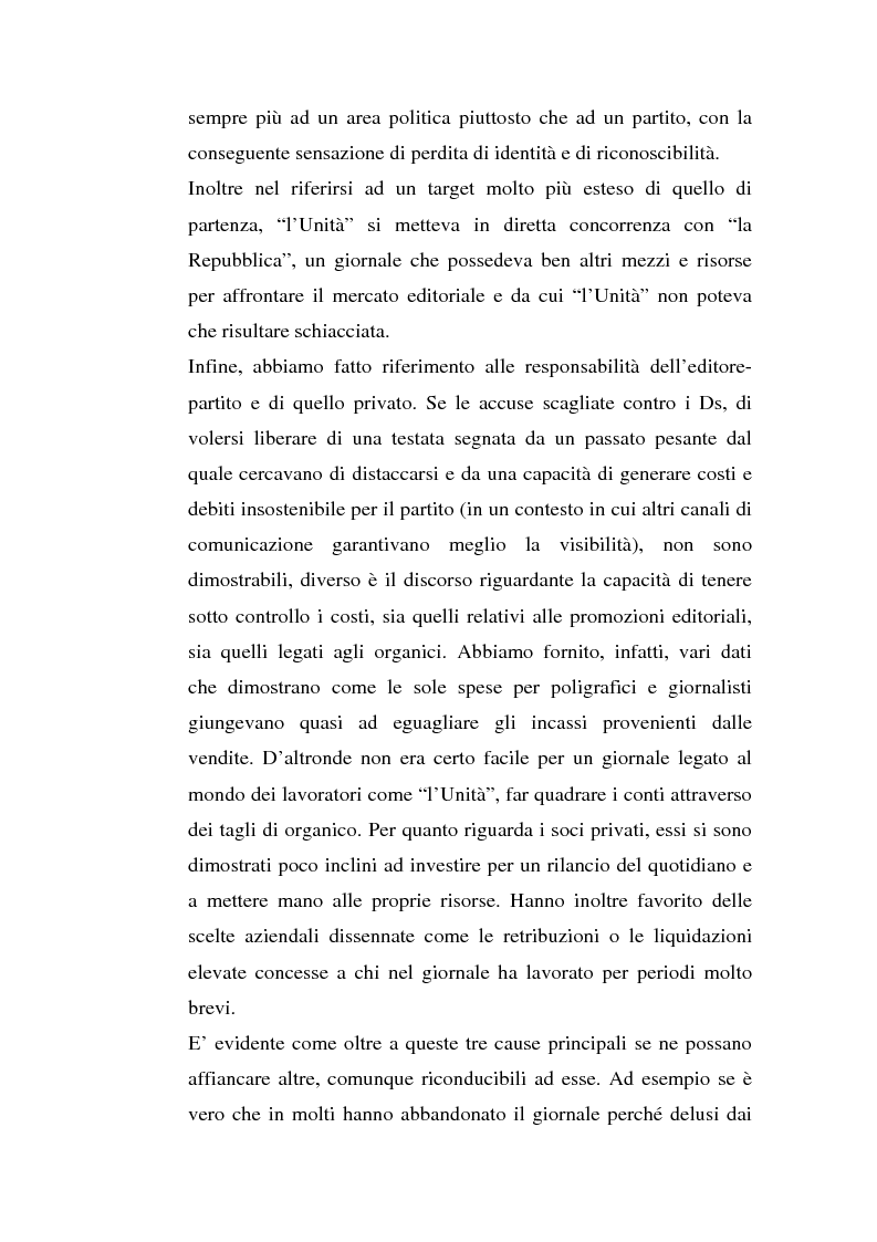 Anteprima della tesi: ''L'Unità'' dal 1990 al 2000. Il perché di una crisi, Pagina 12