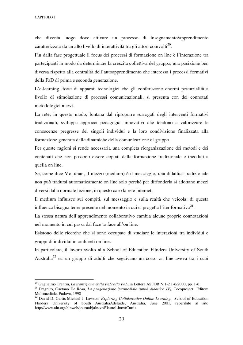 Anteprima della tesi: Qualità dell'e-learning. Esperienze italiane e buone pratiche internazionali, Pagina 13