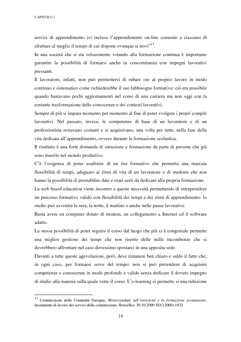 Anteprima della tesi: Qualità dell'e-learning. Esperienze italiane e buone pratiche internazionali, Pagina 9