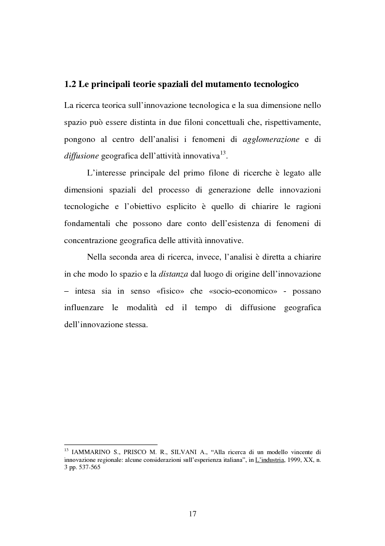 Anteprima della tesi: Aspetti territoriali dell'innovazione tecnologica nell'industria italiana, Pagina 13