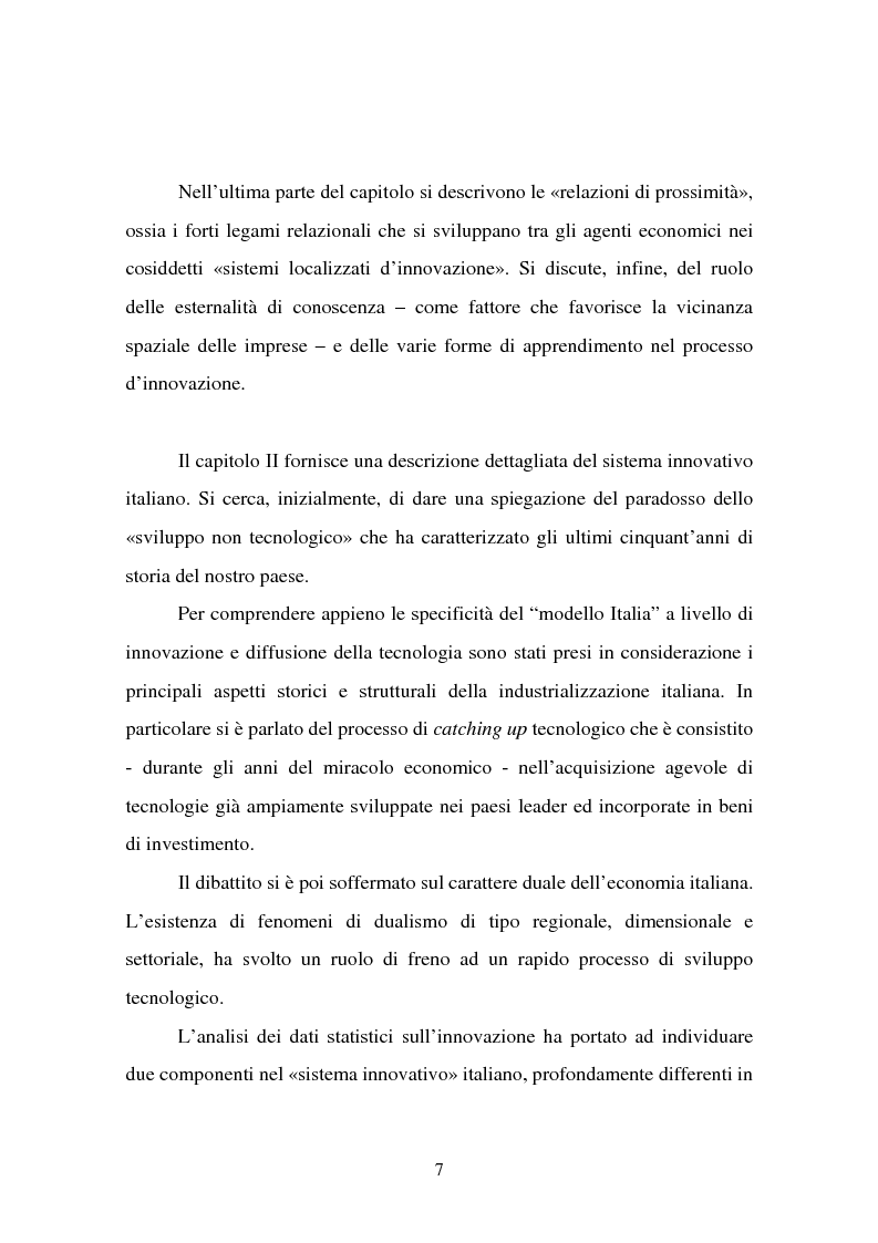 Anteprima della tesi: Aspetti territoriali dell'innovazione tecnologica nell'industria italiana, Pagina 3
