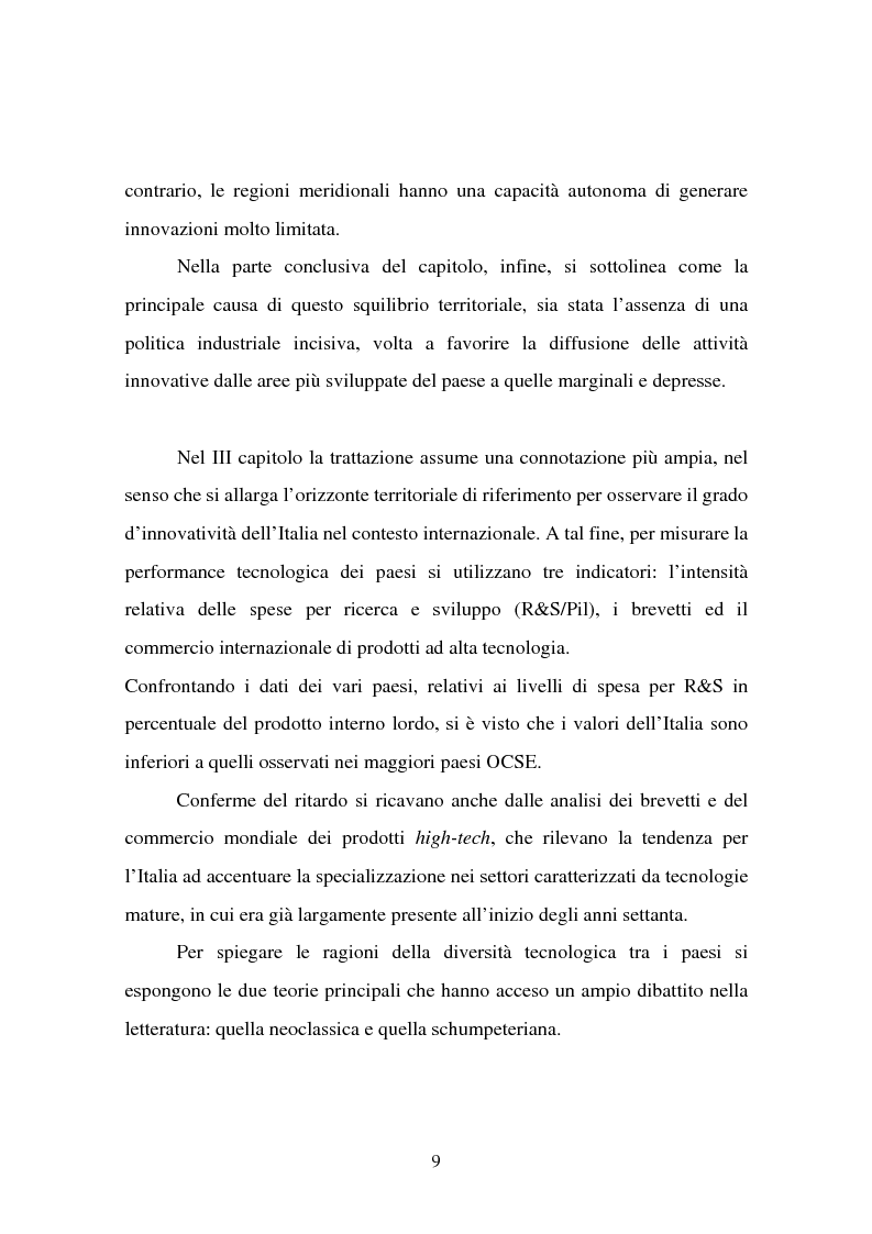 Anteprima della tesi: Aspetti territoriali dell'innovazione tecnologica nell'industria italiana, Pagina 5
