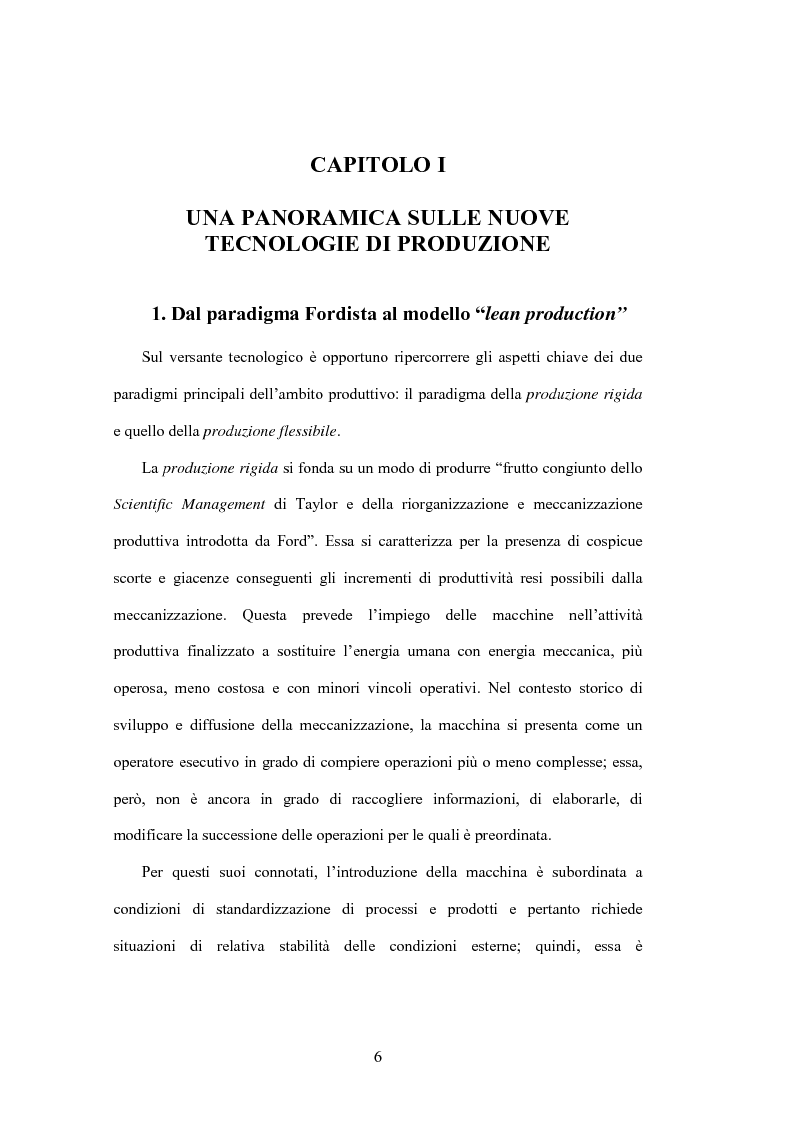 Anteprima della tesi: La valutazione degli investimenti in nuove tecnologie produttive, Pagina 6