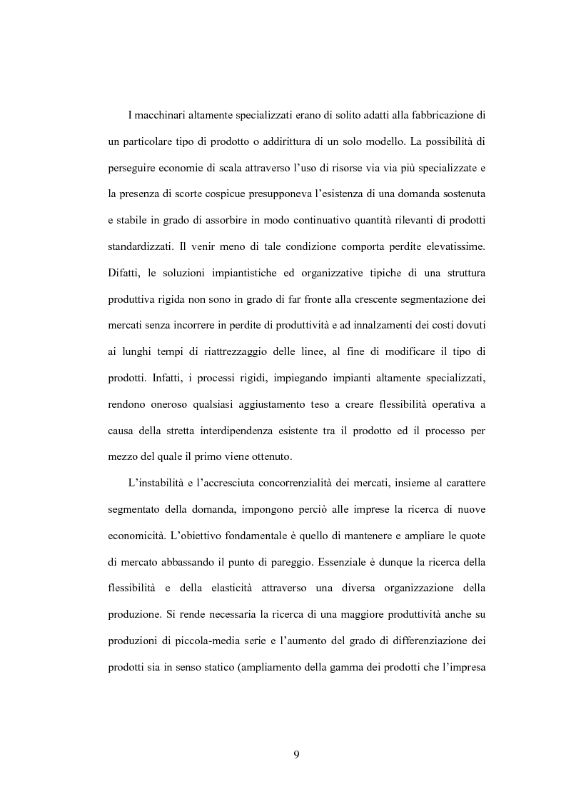Anteprima della tesi: La valutazione degli investimenti in nuove tecnologie produttive, Pagina 9