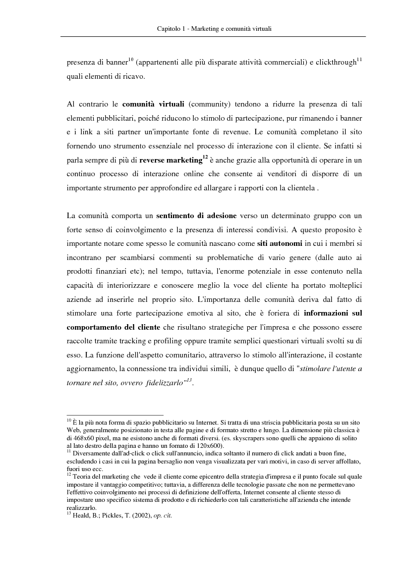 Anteprima della tesi: Nuovi modelli di business: le comunità virtuali. Il caso di Fondi.it, Pagina 10