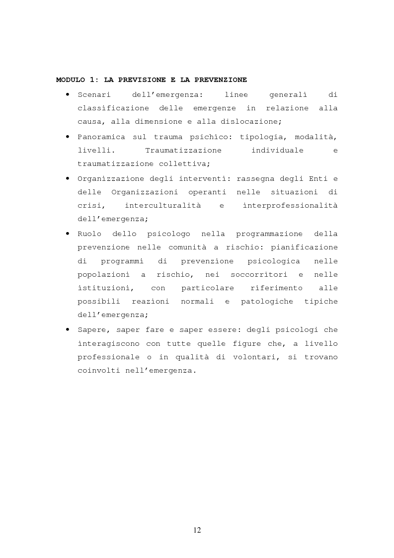 Anteprima della tesi: La formazione in psicologia dell'emergenza, Pagina 15