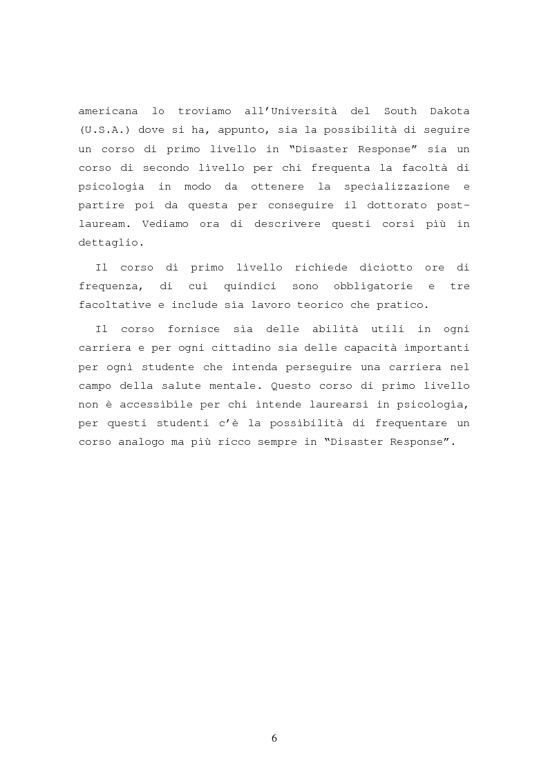 Anteprima della tesi: La formazione in psicologia dell'emergenza, Pagina 9