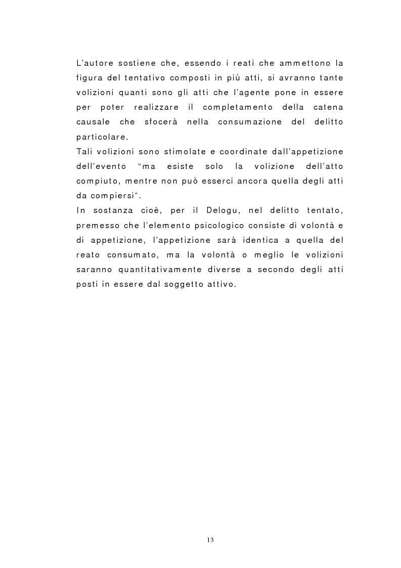 Anteprima della tesi: Il dolo del tentativo, Pagina 11