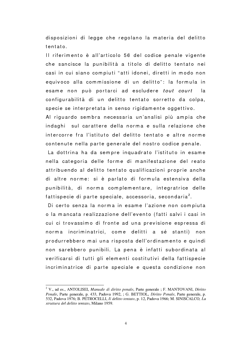 Anteprima della tesi: Il dolo del tentativo, Pagina 2