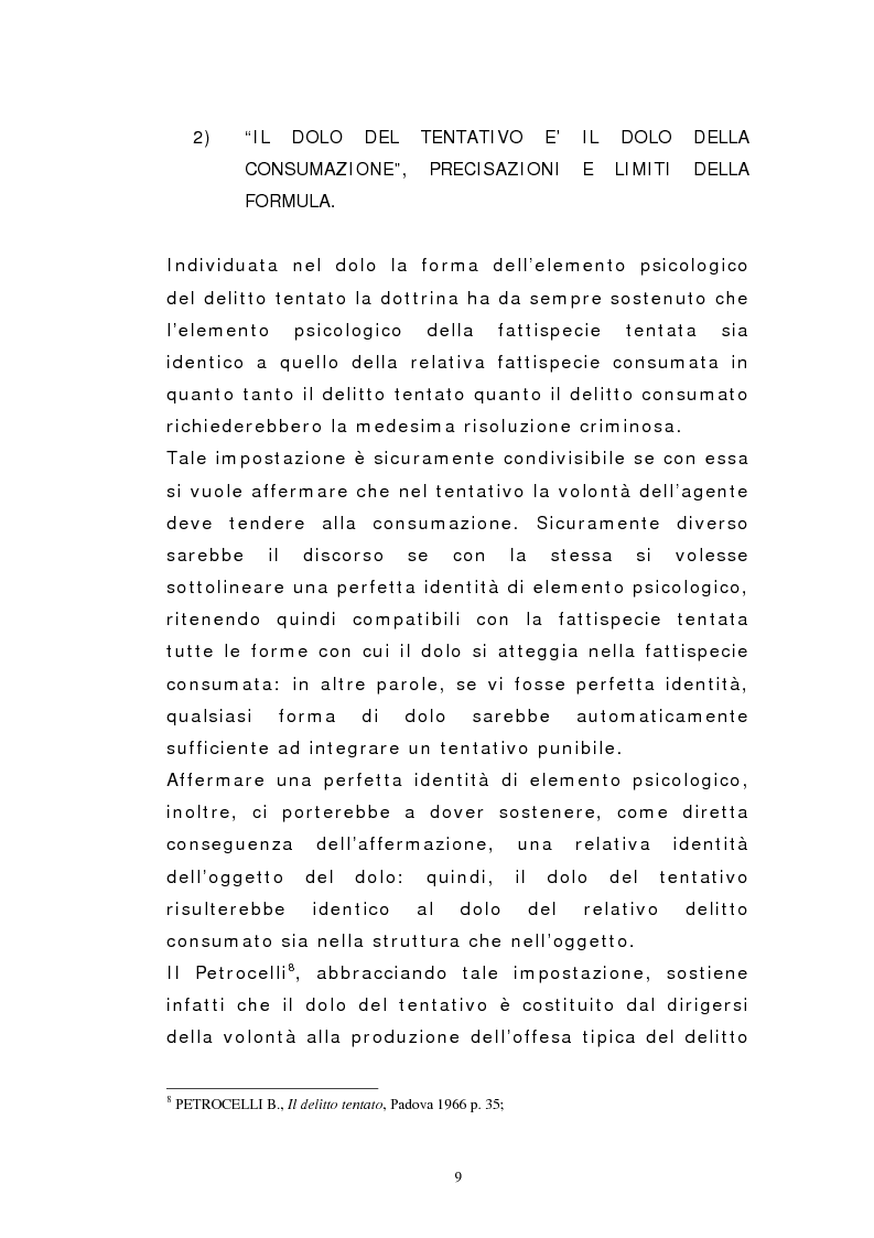 Anteprima della tesi: Il dolo del tentativo, Pagina 7