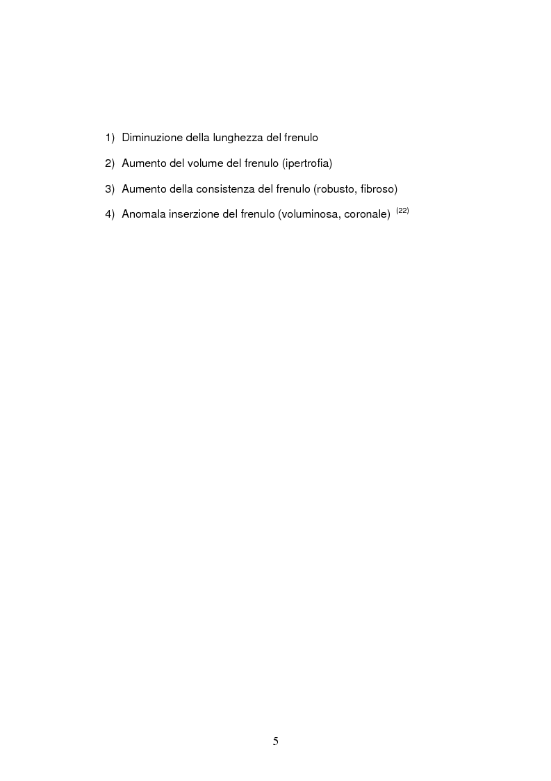 Anteprima della tesi: Trattamento dei frenuli vestibolari superiori in chirurgia preprotesica, Pagina 3
