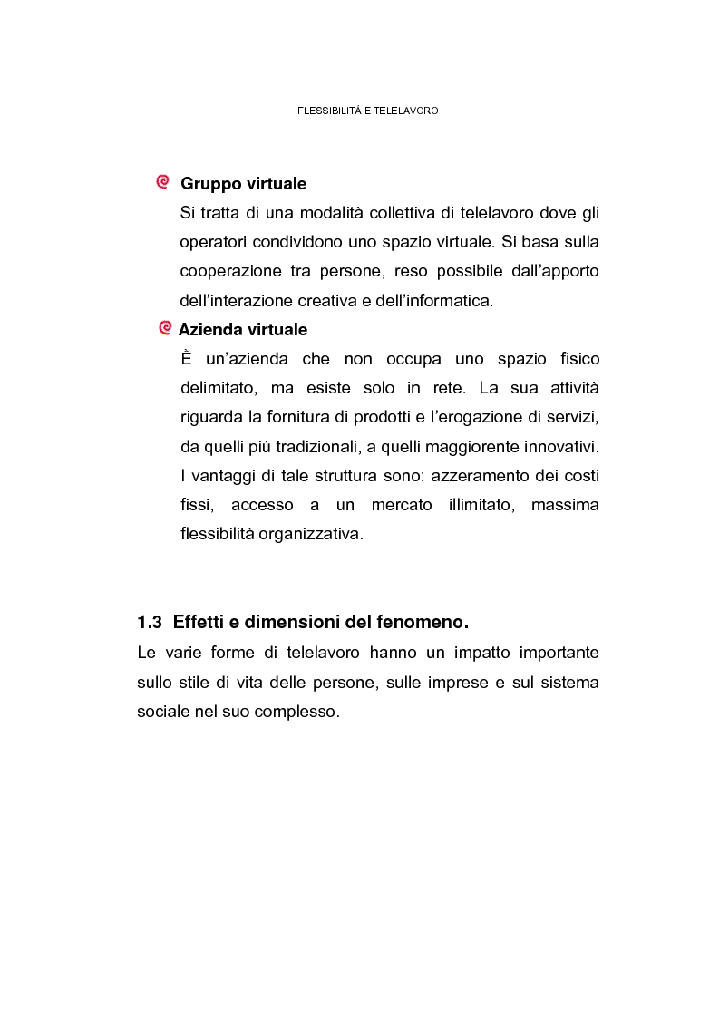 Anteprima della tesi: Il posto di lavoro flessibile: il telelavoro, Pagina 10