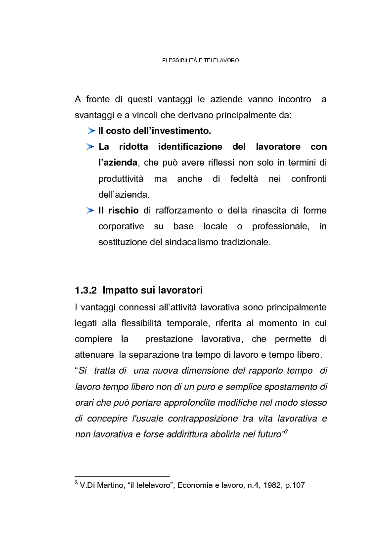 Anteprima della tesi: Il posto di lavoro flessibile: il telelavoro, Pagina 13