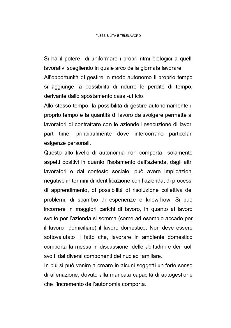 Anteprima della tesi: Il posto di lavoro flessibile: il telelavoro, Pagina 14