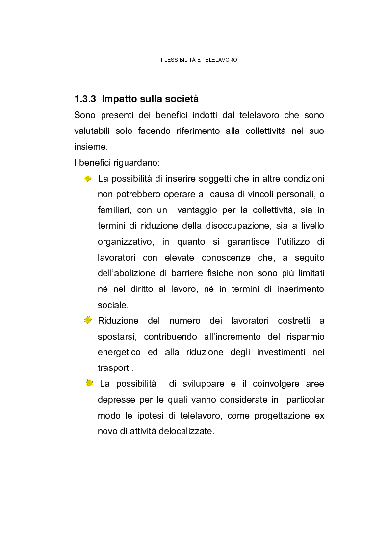 Anteprima della tesi: Il posto di lavoro flessibile: il telelavoro, Pagina 15