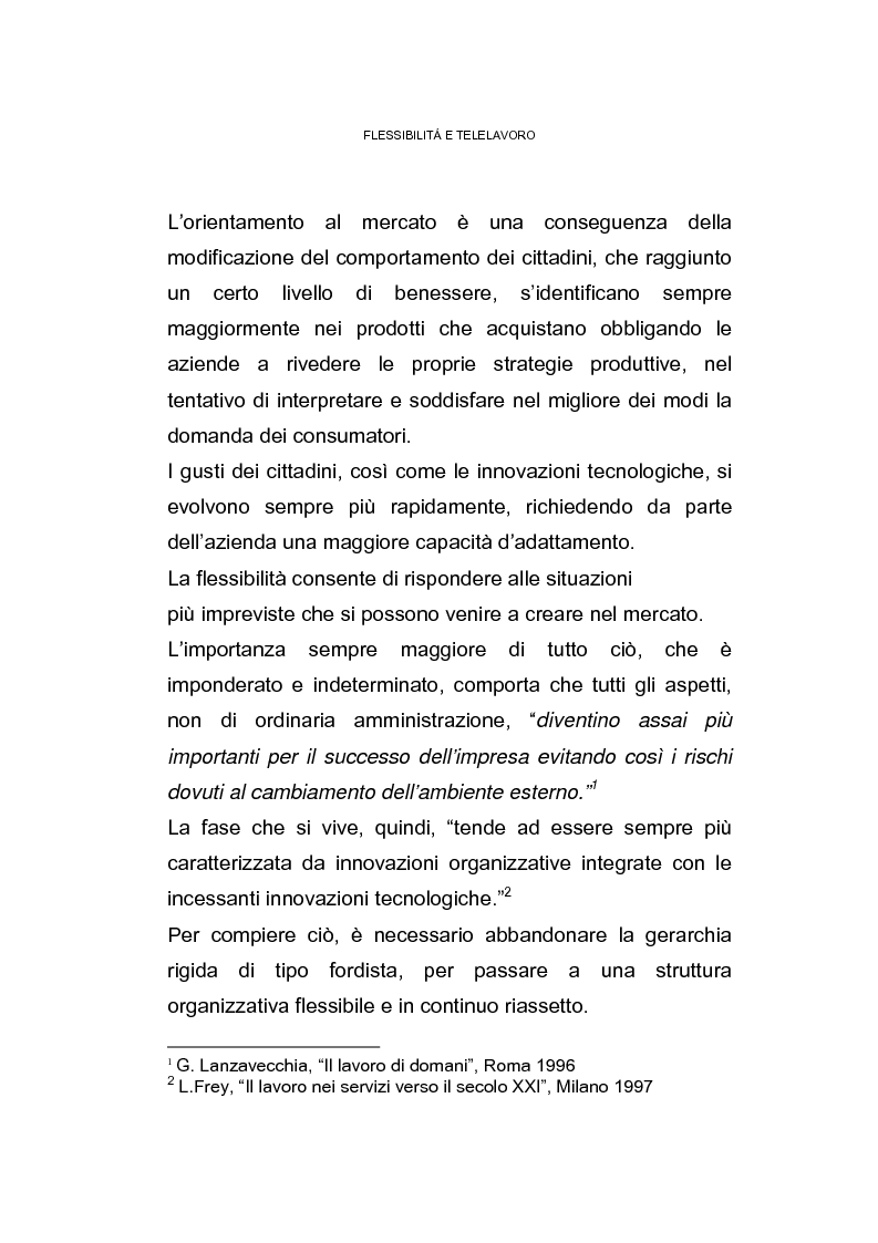 Anteprima della tesi: Il posto di lavoro flessibile: il telelavoro, Pagina 5