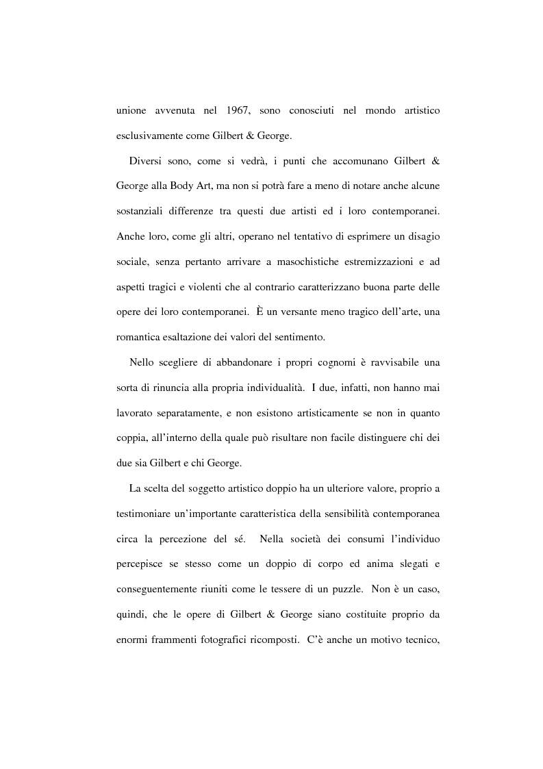 Anteprima della tesi: Gilbert & George: l'arte del corpo come corpo nell'arte, Pagina 2