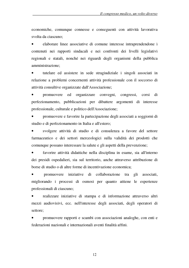 Anteprima della tesi: Associazioni e società medico-scientifiche in Piemonte: realtà congressuale e target strategico, Pagina 12