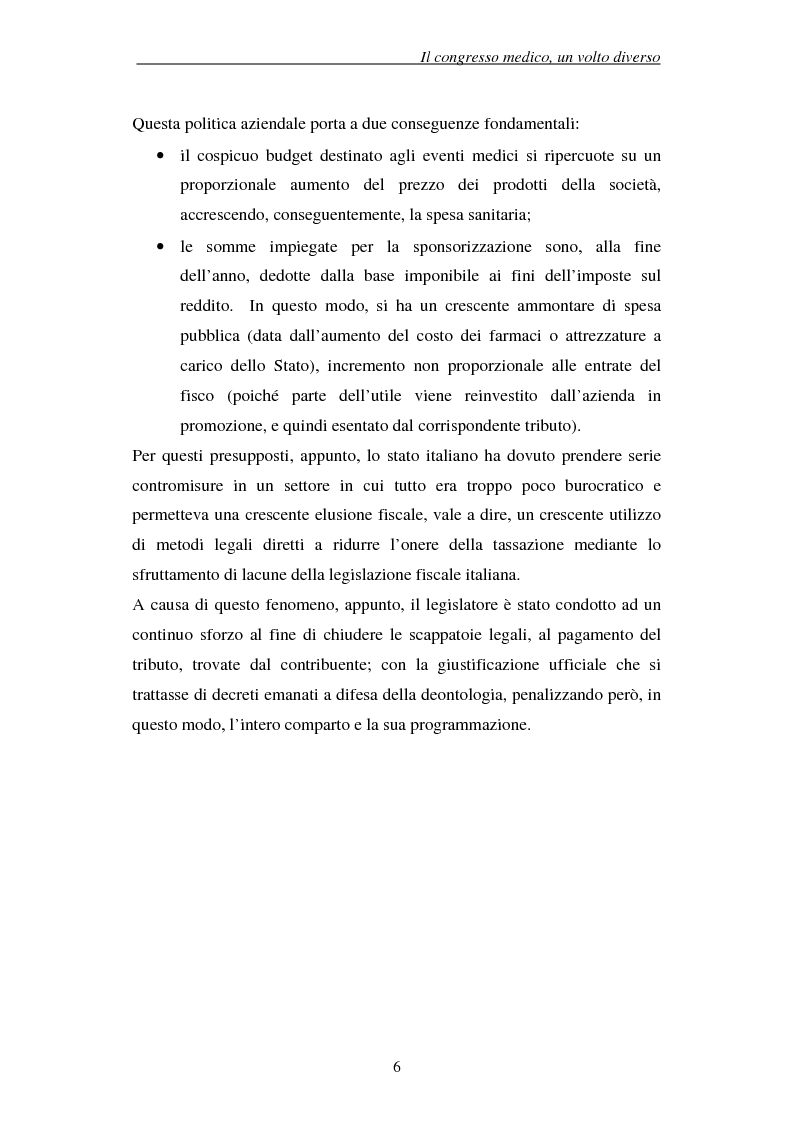 Anteprima della tesi: Associazioni e società medico-scientifiche in Piemonte: realtà congressuale e target strategico, Pagina 6