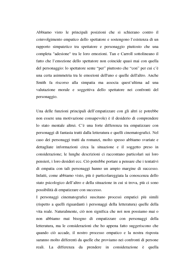 Anteprima della tesi: Empatia, pianto empatico e commozione: natura e processi della condivisione emotiva dalla vita reale alla sala cinematografica, Pagina 14