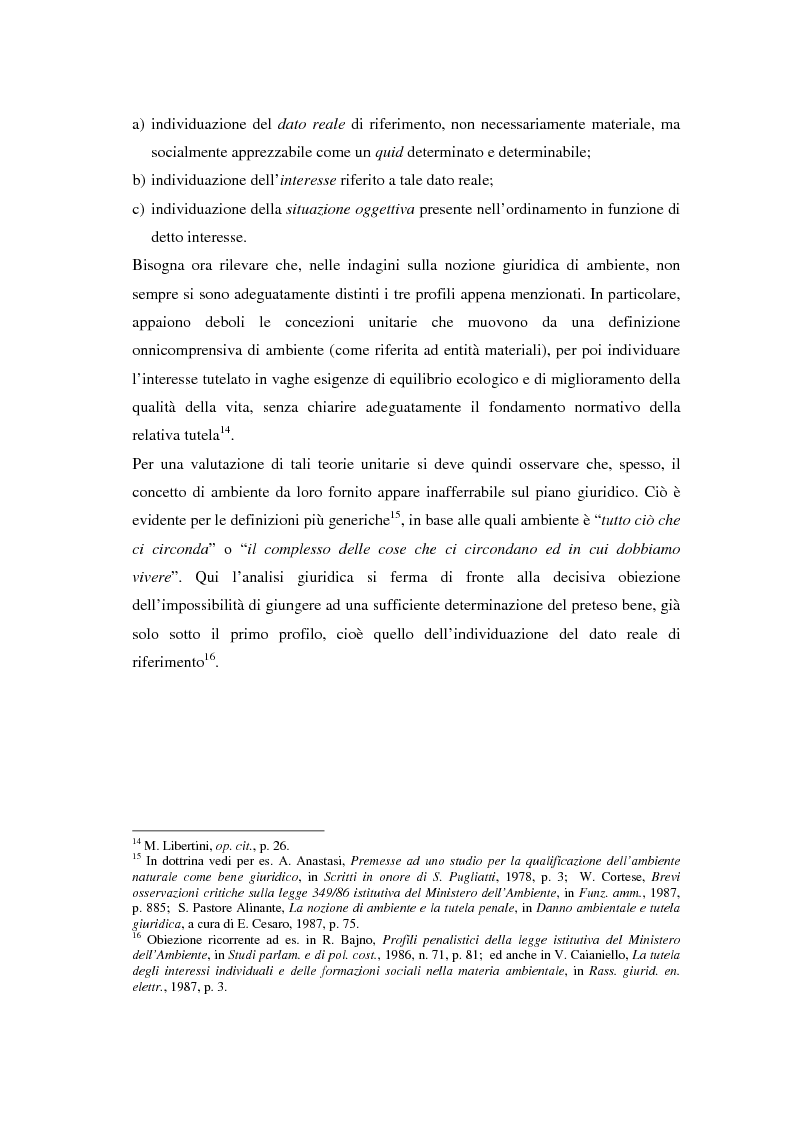 Anteprima della tesi: Il danno ambientale: sistemi di valutazione metodi di ripristino, Pagina 15