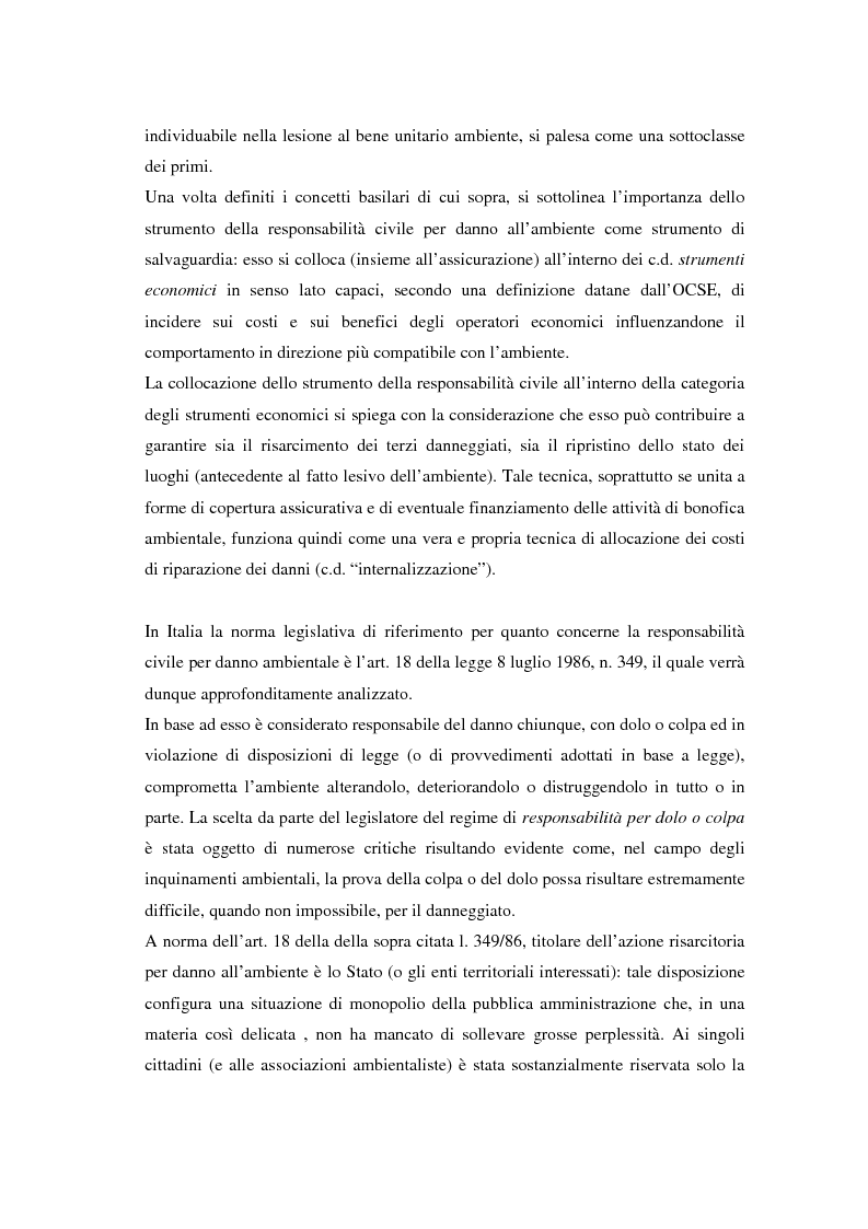 Anteprima della tesi: Il danno ambientale: sistemi di valutazione metodi di ripristino, Pagina 3