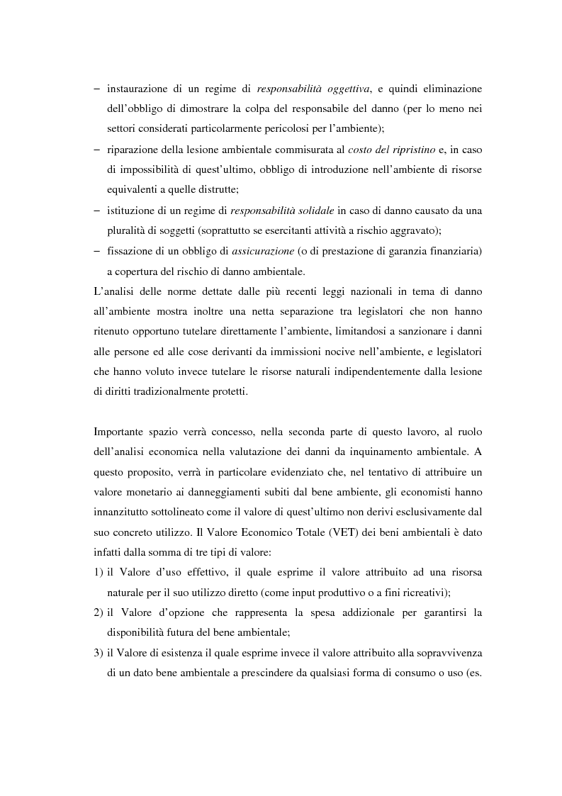 Anteprima della tesi: Il danno ambientale: sistemi di valutazione metodi di ripristino, Pagina 5