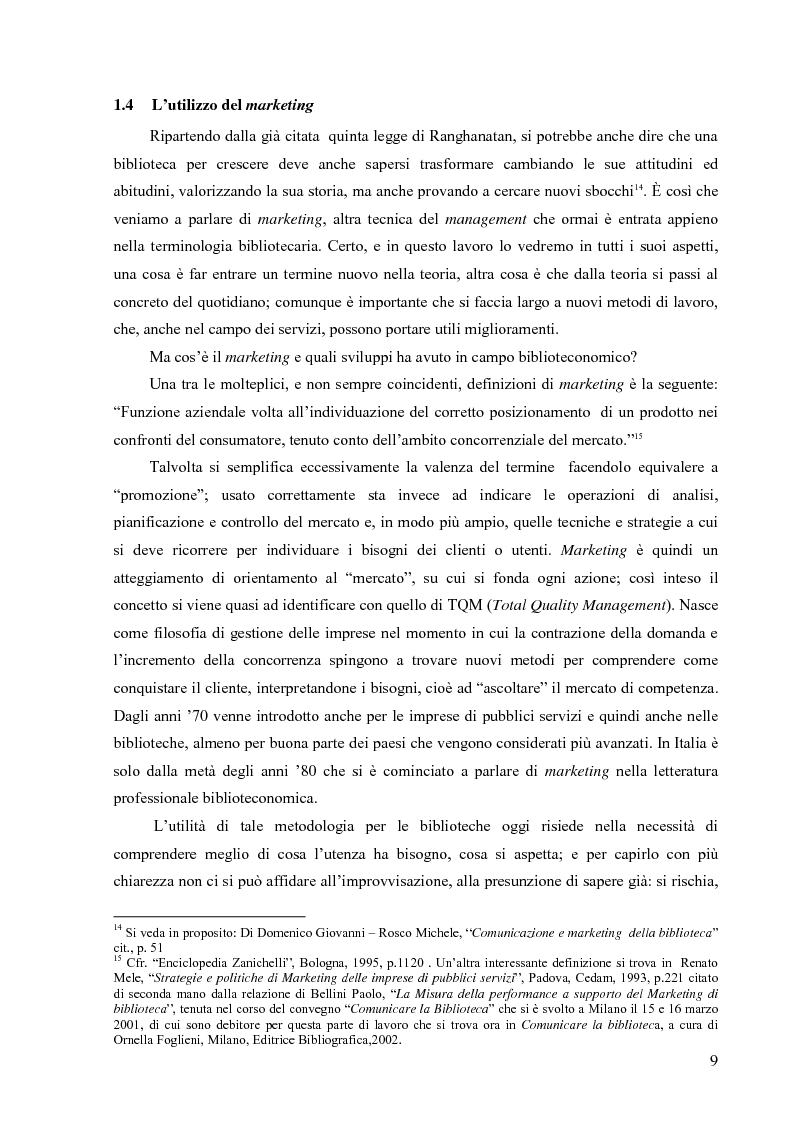 Anteprima della tesi: Materiali biblioteconomici per la nuova biblioteca universitaria di Genova. Avvio di un'indagine, Pagina 6
