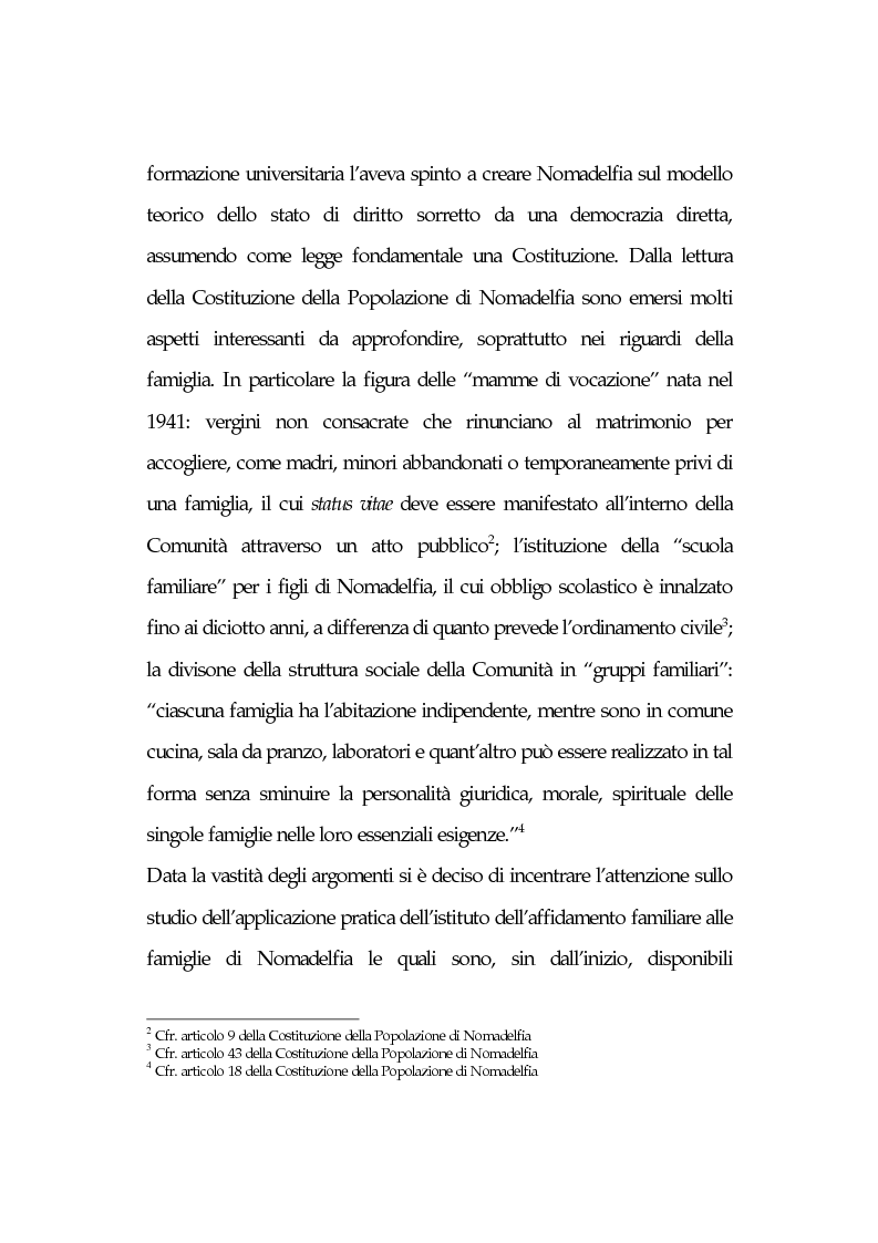 Anteprima della tesi: L'affidamento familiare: l'esperienza della comunità di Nomadelfia, Pagina 2