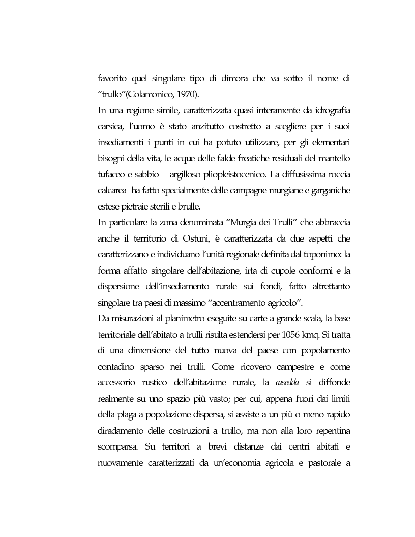 Anteprima della tesi: Vecchie strutture e nuove funzioni per uno sviluppo autocentrato: le masserie di Ostuni (Br), Pagina 12