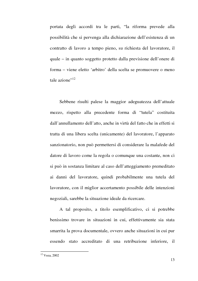 Anteprima della tesi: La disciplina del lavoro a tempo parziale: il d. lgs. n. 61 del 2000, Pagina 12