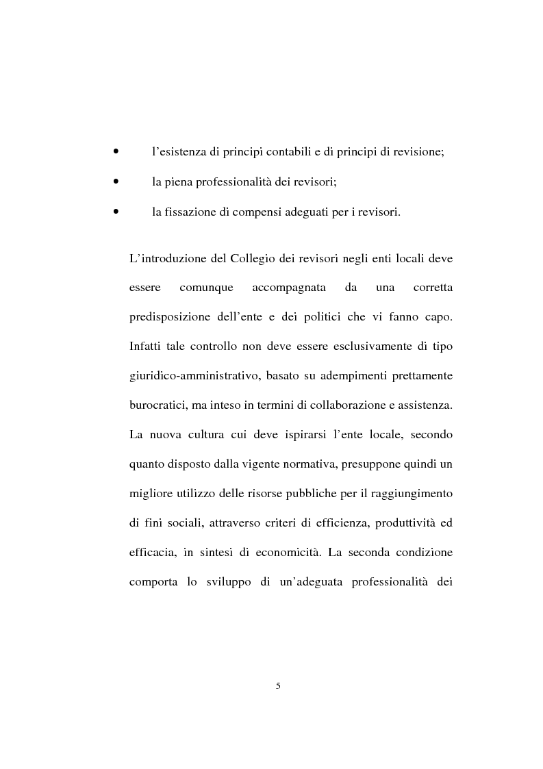 Anteprima della tesi: Il ruolo dell'organo di revisione negli enti locali, Pagina 2