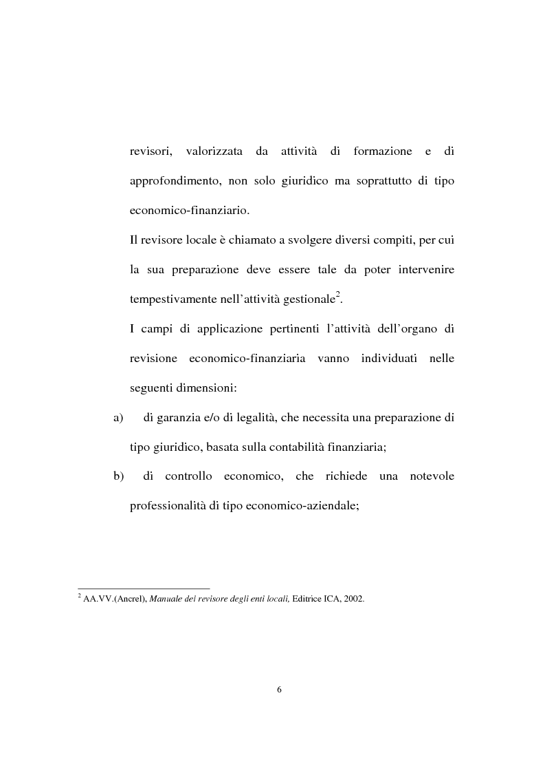 Anteprima della tesi: Il ruolo dell'organo di revisione negli enti locali, Pagina 3