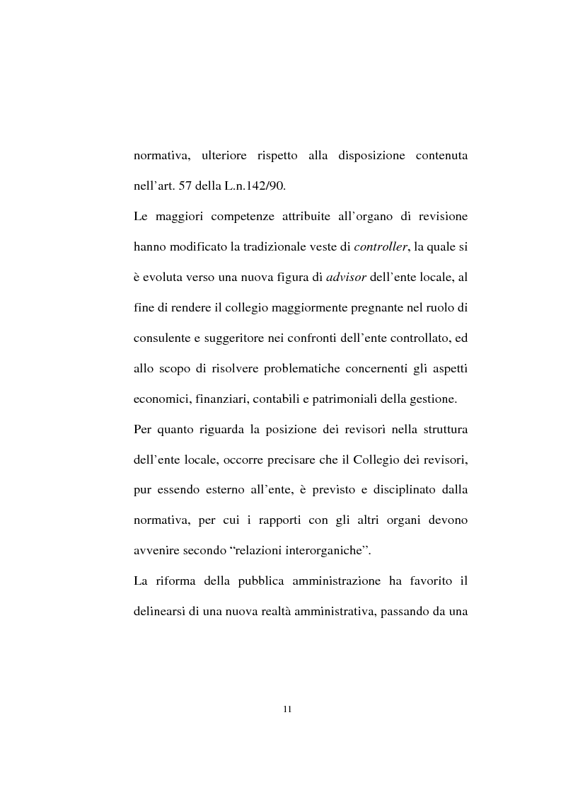 Anteprima della tesi: Il ruolo dell'organo di revisione negli enti locali, Pagina 8