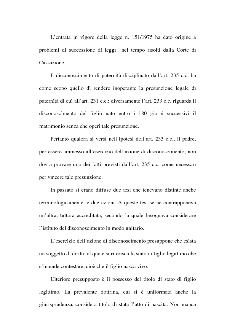Anteprima della tesi: Il disconoscimento di paternità, Pagina 2