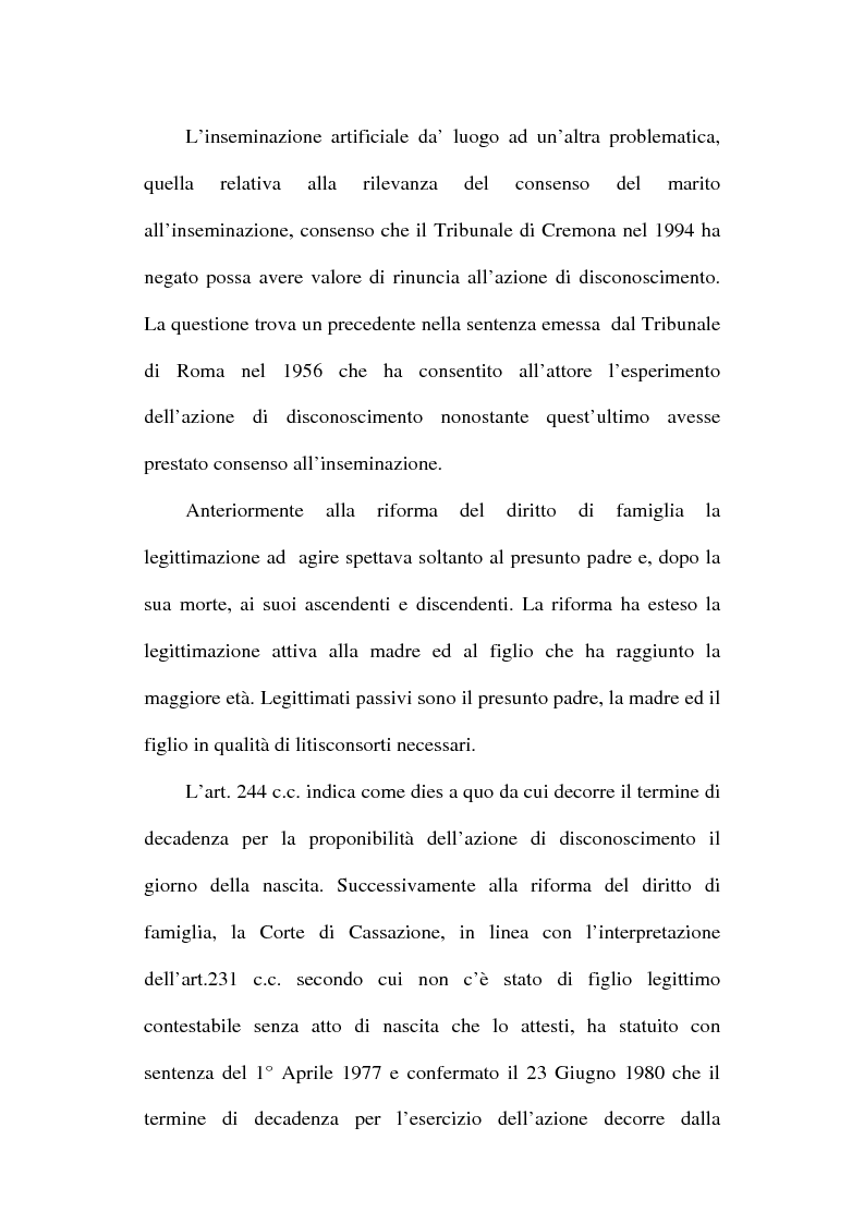 Anteprima della tesi: Il disconoscimento di paternità, Pagina 5