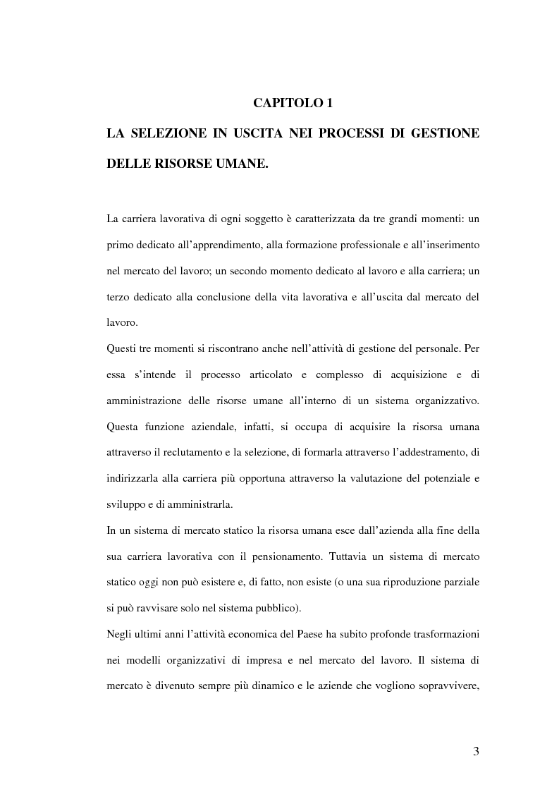 Anteprima della tesi: Riqualificazione professionale e ricollocazione del personale in esubero: outplacement individuale e collettivo, Pagina 3