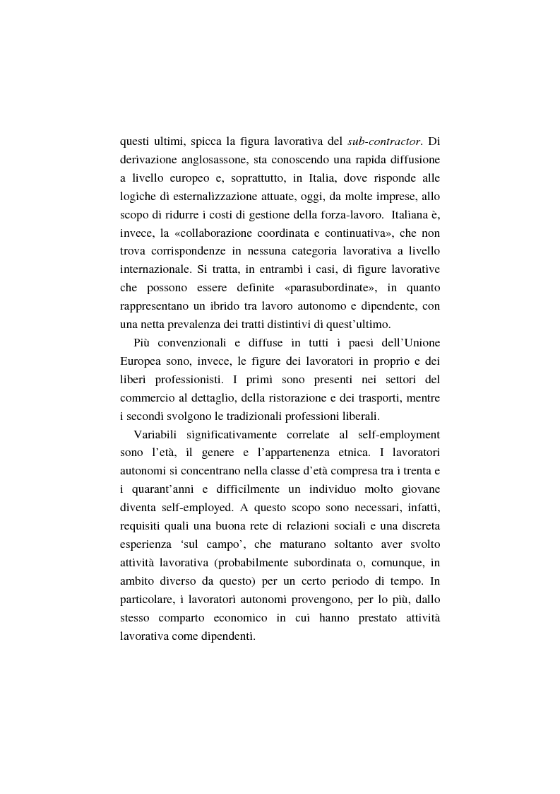 Anteprima della tesi: La costruzione dell'auto-imprenditorialità: professionalità e formazione dei nuovi self-employed, Pagina 9