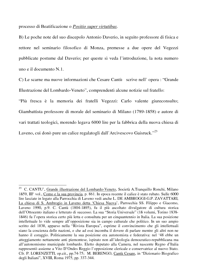 Anteprima della tesi: Don Giovan Battista Vegezzi (Laveno 1789-1858). Note storico-biografiche, Pagina 8