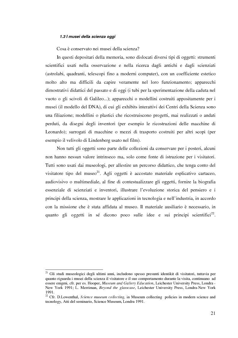 Anteprima della tesi: I musei della scienza e l'ambiente Internet, Pagina 10