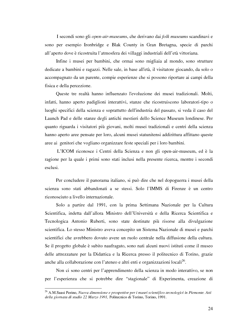 Anteprima della tesi: I musei della scienza e l'ambiente Internet, Pagina 13