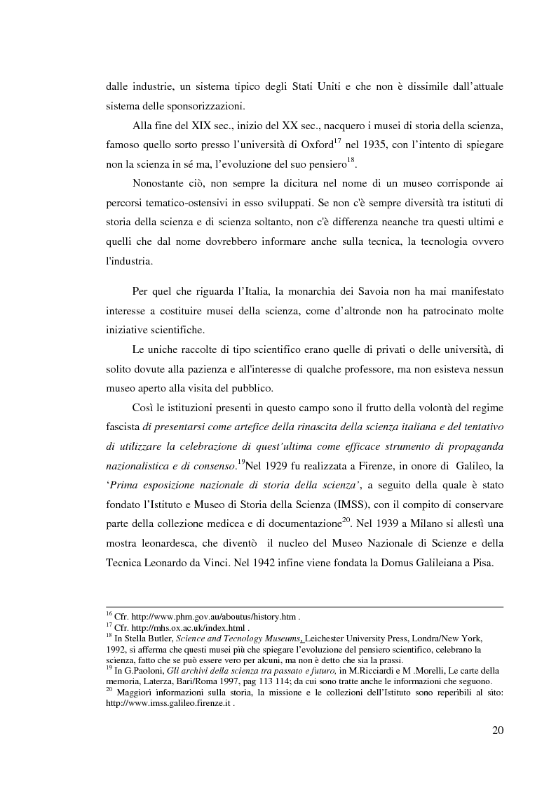 Anteprima della tesi: I musei della scienza e l'ambiente Internet, Pagina 9
