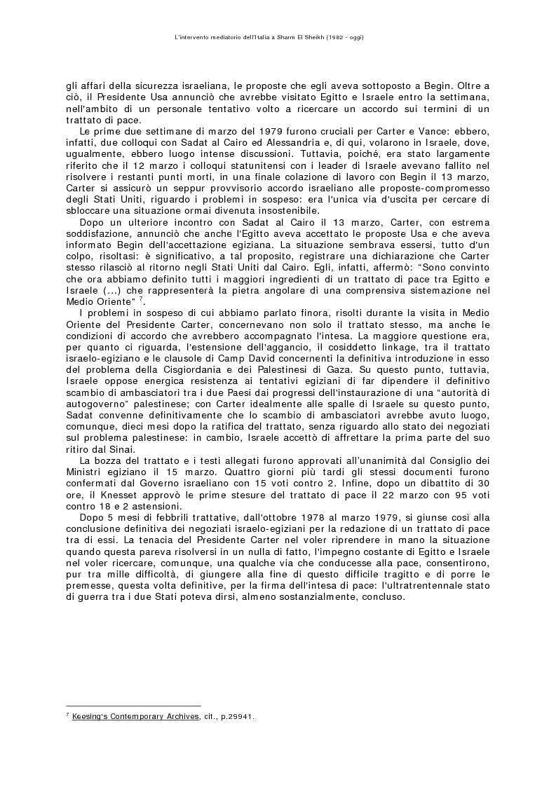 Anteprima della tesi: L'intervento mediatorio dell'Italia a Sharm El Sheikh (1982-oggi), Pagina 6
